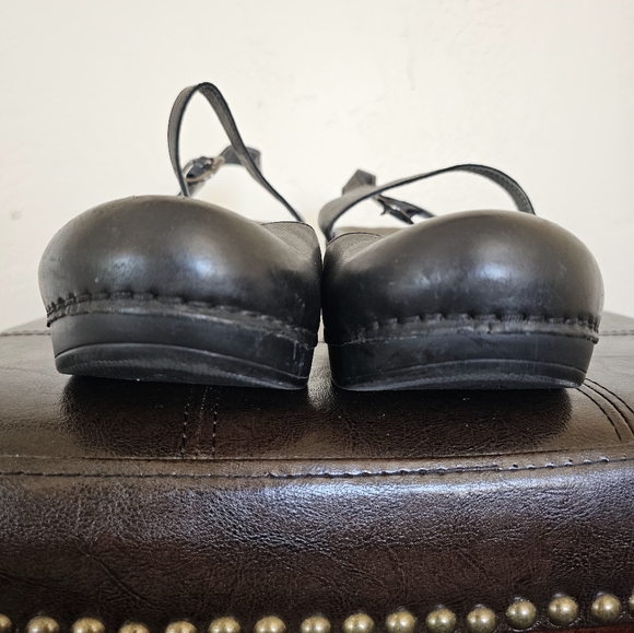 Dansko Black Leather Workwear Boho Slingback Mules Clogs sz EU 42 US 11.5 - Picture 2 of 10
